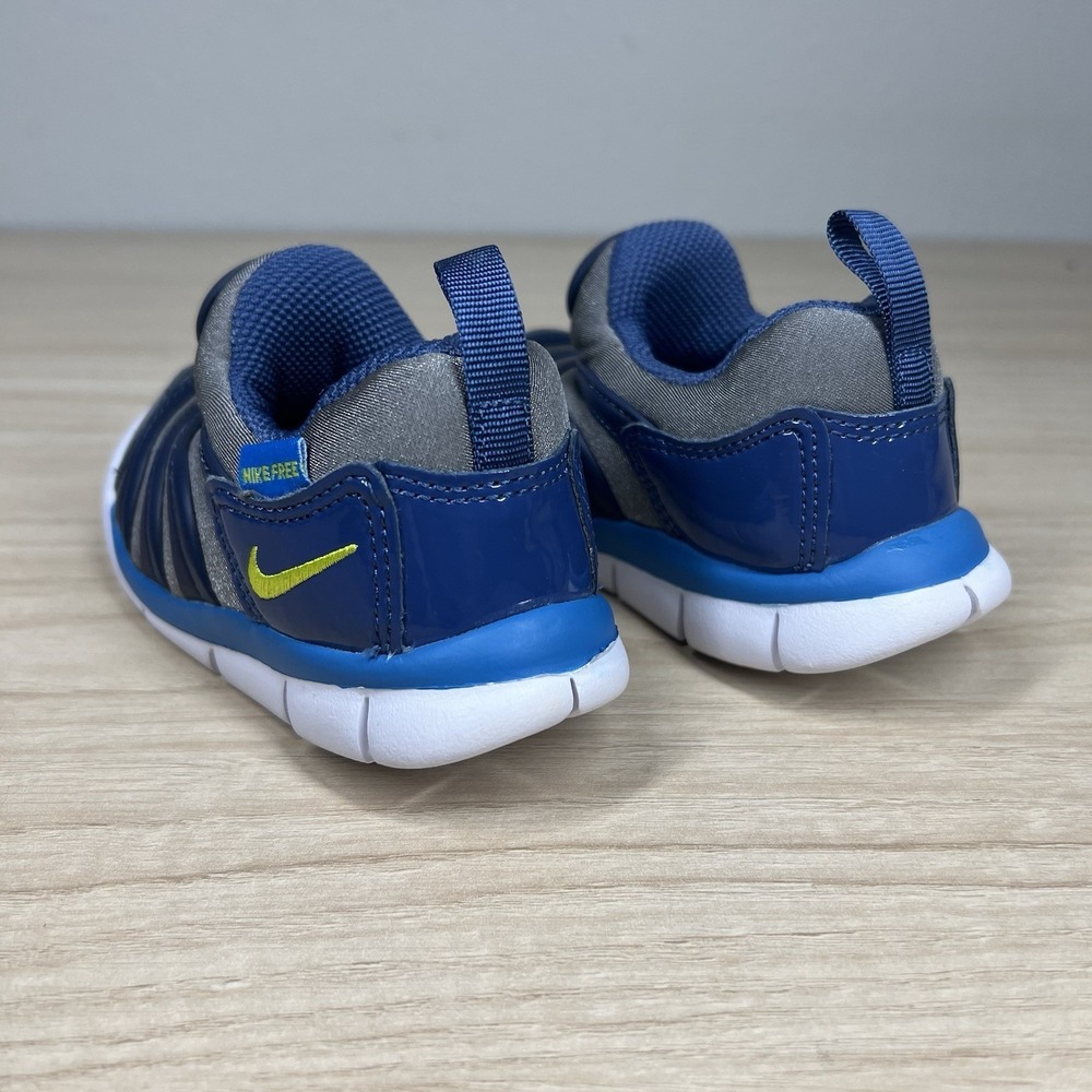 Nike Dynamo Free Navy Gray Toddler Kid Child Crib Shoe Size 5C 343938-030 - Picture 5 of 8